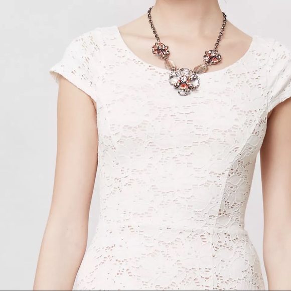 Anthro Maeve Floral Eyelet Lace Fit Flare Dress - Picture 4 of 16